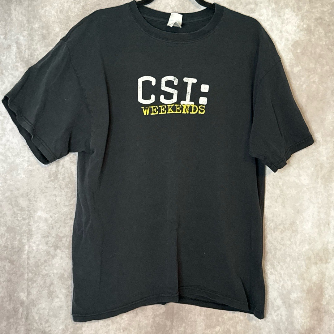 Vintage Csi Weekends Promotional Tee Size Xl Black W Logo Vintage Csi Weekends Promotional Tee Size Xl Black W Logo